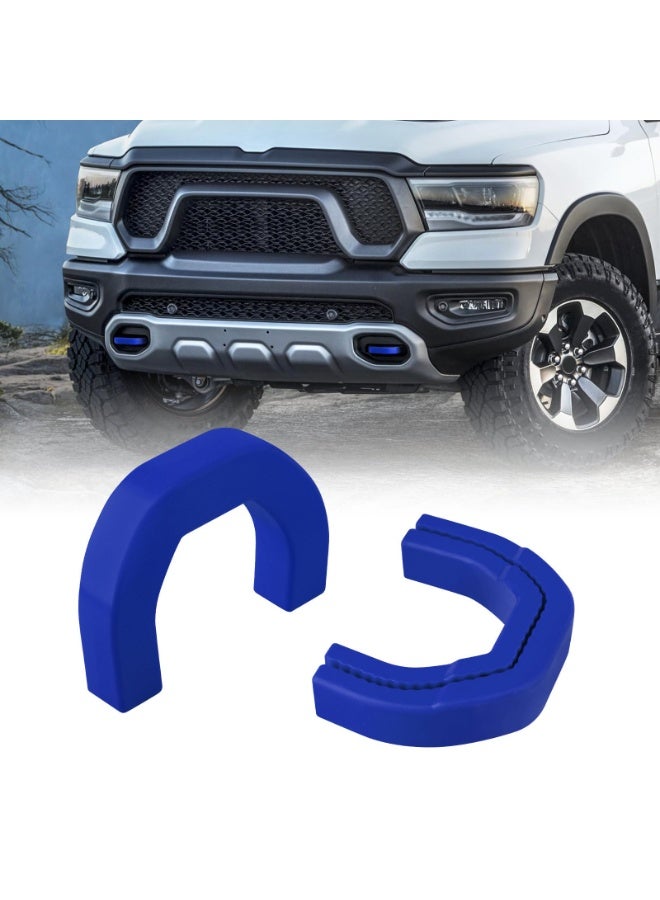 KISSUN Custom Front Tow Hooks Covers Hitch Cover Blue Compatible with Dodge RAM 1500 2019-2024 - Image 1
